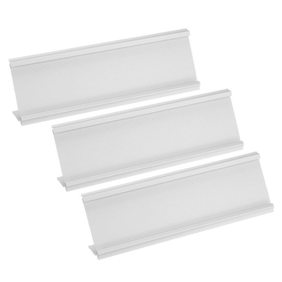 2x7inch Aluminum Name Plate Holder, 3 Pcs L Type for Desk Sign Holder Silver Tone