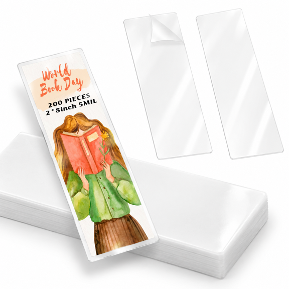 2x8 Inch 200 Count Laminating Pouches for Bookmarks and Small Documents