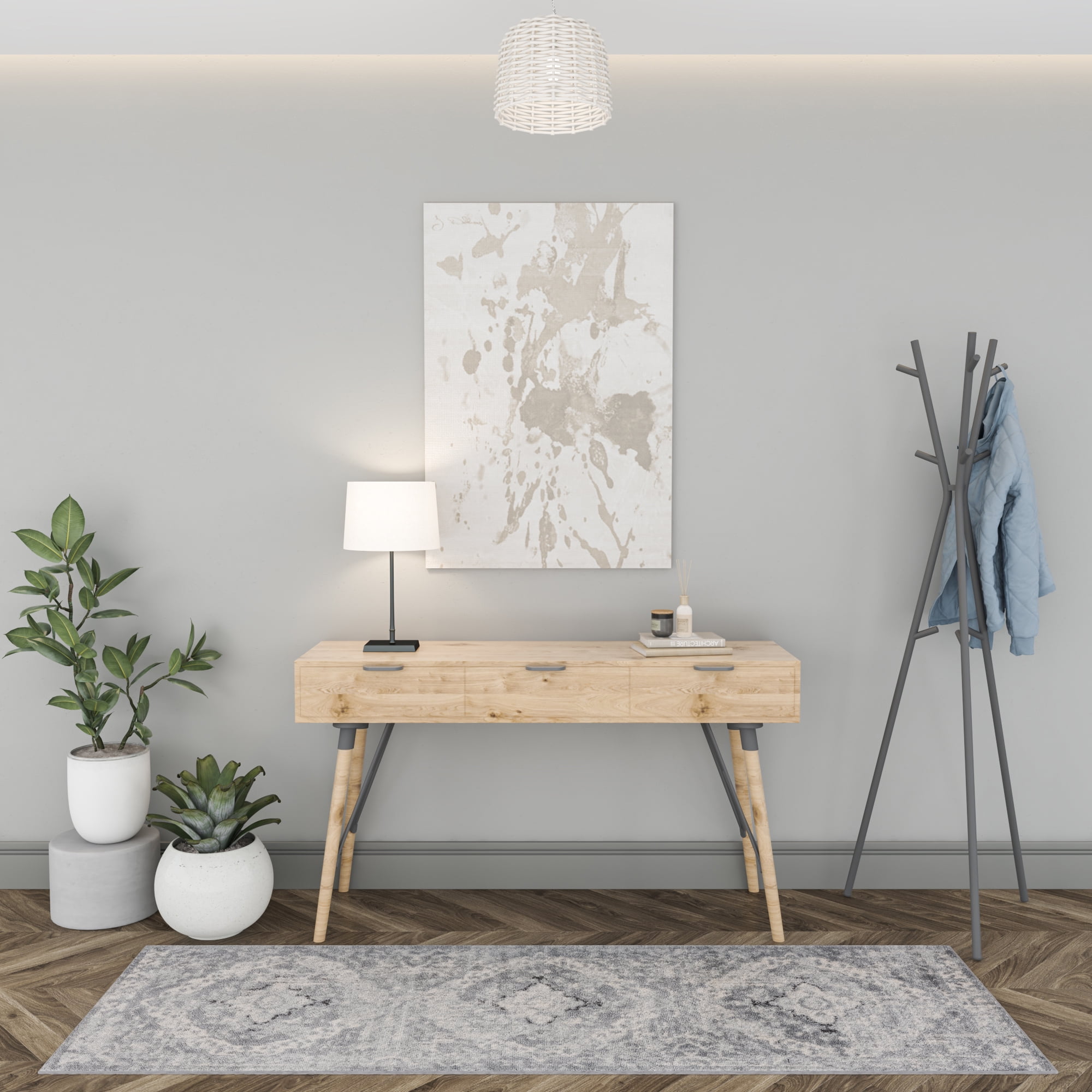 2x8 Modern Gray Runner Rugs for Hallway | Indoor Entry, Entryway, Walkway or Kitchen Rug 2'3'' x 7'3''