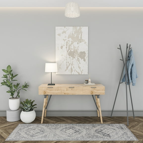 2x8 Modern Gray Runner Rugs for Hallway | Indoor Entry, Entryway, Walkway or Kitchen Rug 2'3'' x 7'3''