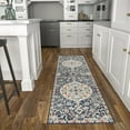 thumbnail image 1 of 2x8 Modern Navy Runner Rugs for Hallway | Indoor Entry, Entryway, Walkway or Kitchen Rug 2'3'' x 7'3'', 1 of 8