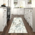 thumbnail image 1 of Chelsea Contemporary Abstract 2'3'' x 7'3'' Navy and Blue Polypropylene Indoor Runner Rug, 2' x 7', 1 of 8