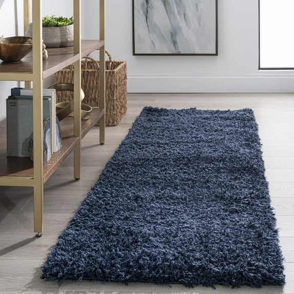 2x8 Modern Navy Runner Rugs for Hallway | Indoor Entry, Entryway, Walkway or Kitchen Rug 2'3'' x 7'3''