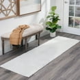 thumbnail image 1 of Bliss Rugs Transitional Solid Color 2'3'' x 7'3'' White Polypropylene Indoor Runner Rug, 2'3'' x 7'3'', 1 of 10