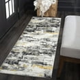 thumbnail image 1 of 2x8 Modern Yellow Runner Rugs for Hallway | Indoor Entry, Entryway, Walkway or Kitchen Rug 2'3'' x 7'3'', 1 of 8