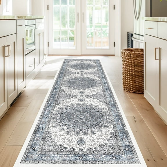 Washable Runner Rugs for Hallways & Entryway, 2x8, Non-Slip,Low Pile,Easy to Clean