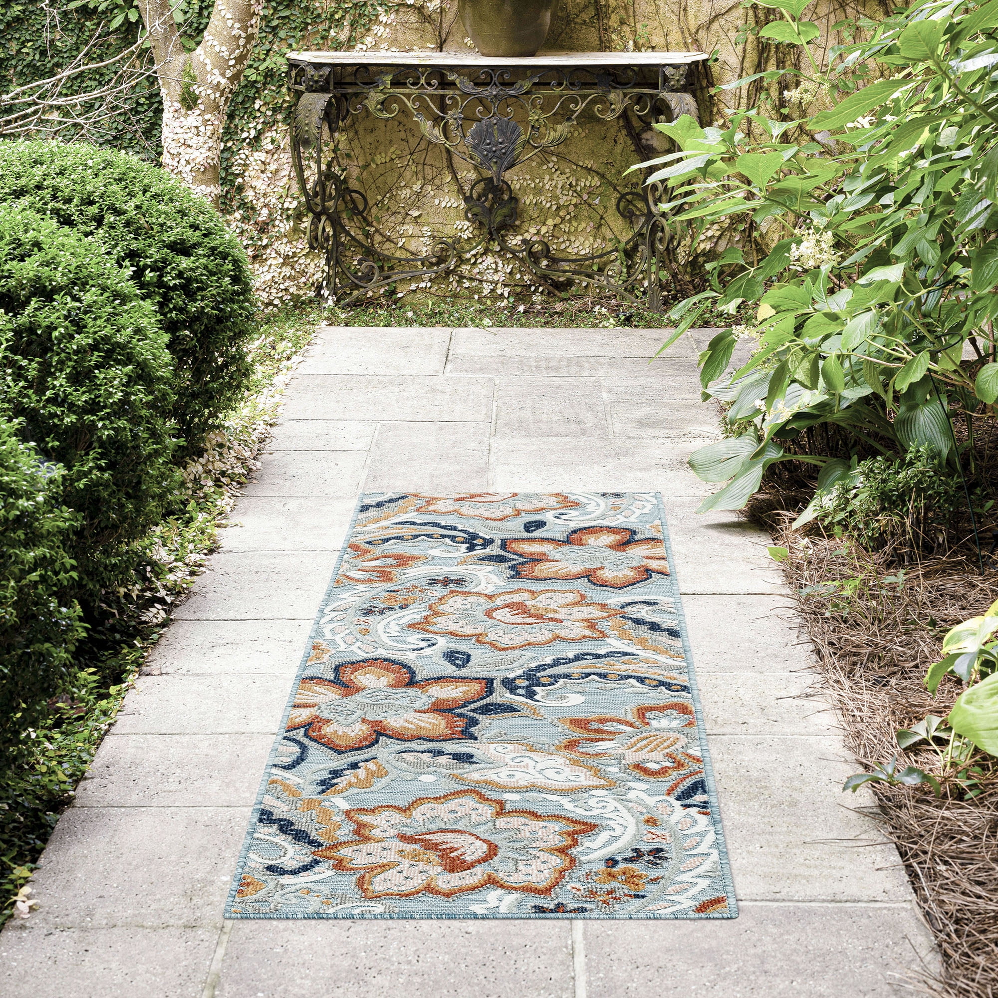 2x8 Water Resistant, Indoor Outdoor Runner Rugs for Patios, Hallway ...