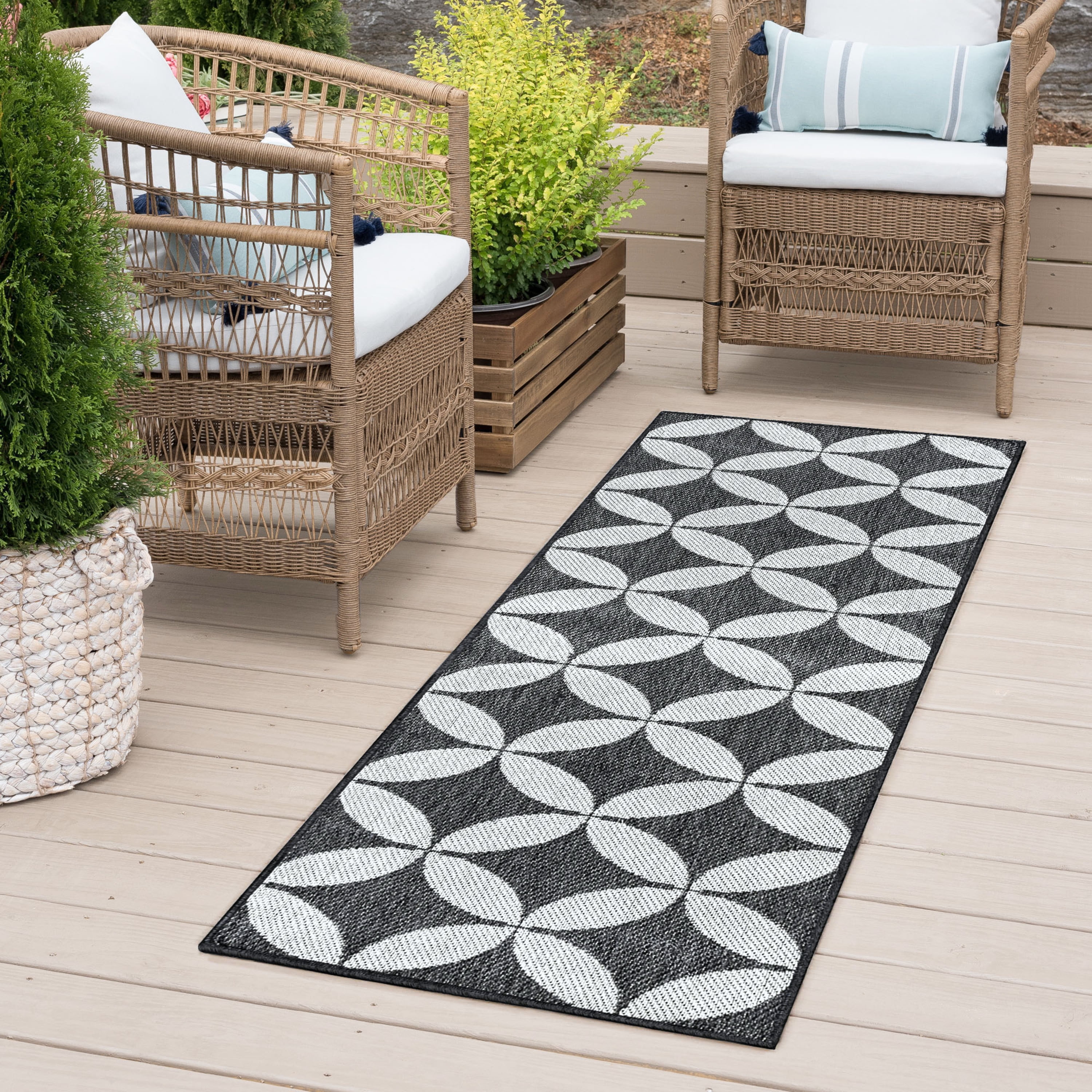2x8 Water Resistant, Indoor Outdoor Runner Rugs for Patios, Hallway ...