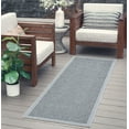 thumbnail image 1 of 2x8 Water Resistant, Indoor Outdoor Runner Rugs for Patios, Hallway, Entryway, Deck, Porch, Balcony or Kitchen | Outside Area Rug for Patio | Charcoal, Solid | Size: 2'3'' x 7'3'', 1 of 8
