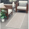 thumbnail image 1 of 2x8 Water Resistant, Indoor Outdoor Runner Rugs for Patios, Hallway, Entryway, Deck, Porch, Balcony or Kitchen | Outside Area Rug for Patio | Taupe, Solid | Size: 2'3'' x 7'3'', 1 of 8