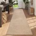 thumbnail image 1 of QiCaiJia 2x8 ft Brown Boho Runner Rugs Mat Non Slip Woven Kitchen Runners for Hallways Washable, Soft Long Entryway Laundry Hall Floor Runner Carpet for Indoor Backdoor Bedroom Kitchen Living Room, 1 of 8