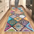 thumbnail image 1 of 2x8 ft Runner Rug for Hallways Washable Kitchen Rug, Non Slip Floral Rug Washable Runners, Floor Runners for Entryway Hallway ，Bright Flowers Soft Bedroom Rugs, 1 of 7