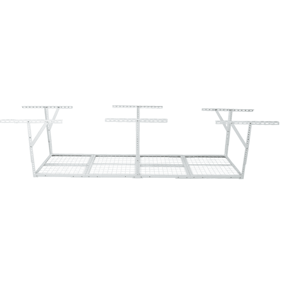 2x8FT Heavy Duty Overhead Garage Rack, 450lbs Capacity, White
