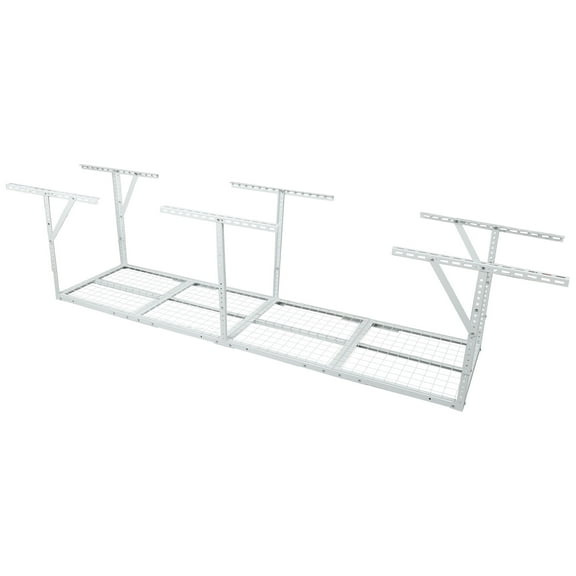 2x8FT Overhead Garage Storage Rack,Adjustable Storage Organization System,Heavy Duty Metal Garage Ceiling Storage Racks,450lbs Weight Capacity