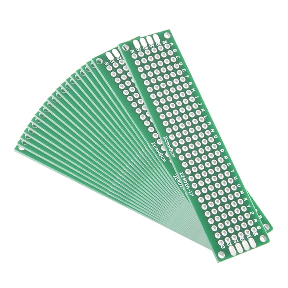 2x8cm Double Sided Universal Printed Circuit Board for DIY Soldering 20Pcs