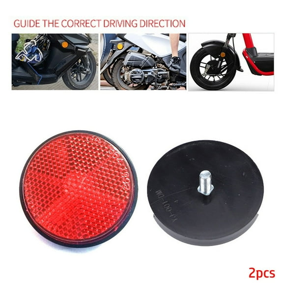 2xCircular Reflector Car Trucks Motorcycle Night Reflector Refraction Light Part