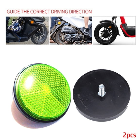 2xCircular Reflector Car Trucks Motorcycle Night Reflector Refraction Light Part