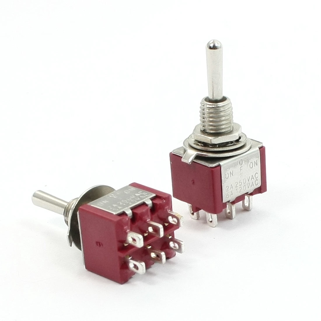 Automatic Socket Controllers Rocker Switch 2xDPDT 3 Position Rocker Type Controller Toggle Switch 2A/250VAC 5A ...