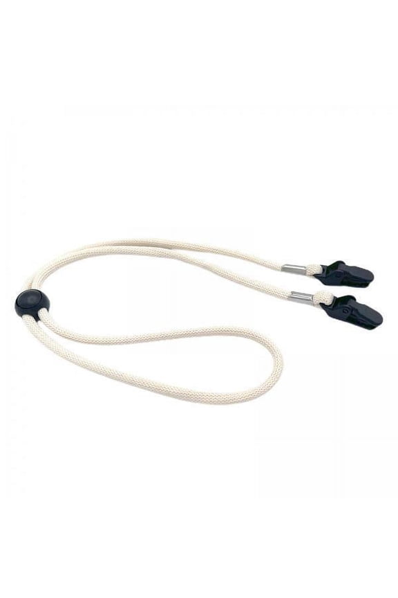 2xHat Strap Clips Hat Chin Cord Running Beach Fishing Hat Sailing Hat Retainer Beige