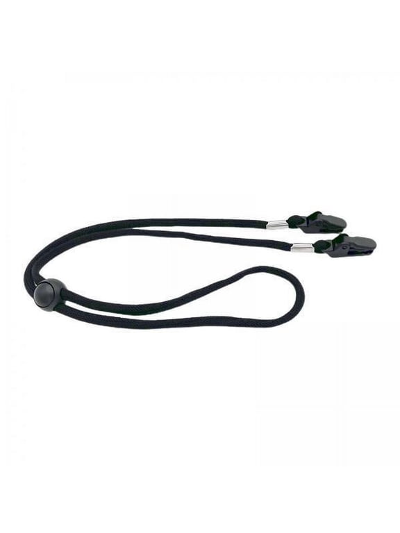 2xHat Strap Clips Hat Chin Cord Running Beach Fishing Hat Sailing Hat Retainer Black
