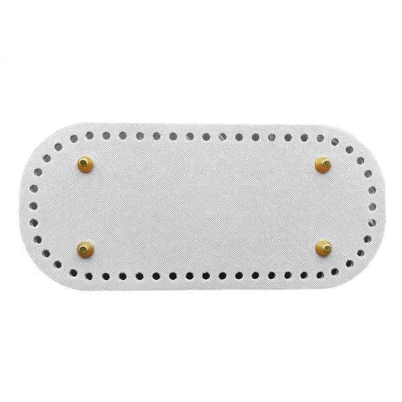 2xLeather DIY Bags Bottom Insert Base Replacement Purse Making White