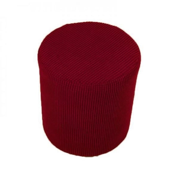 2xSlipcover Stretch Ottoman Protector Round Couch Sofa Cover Red