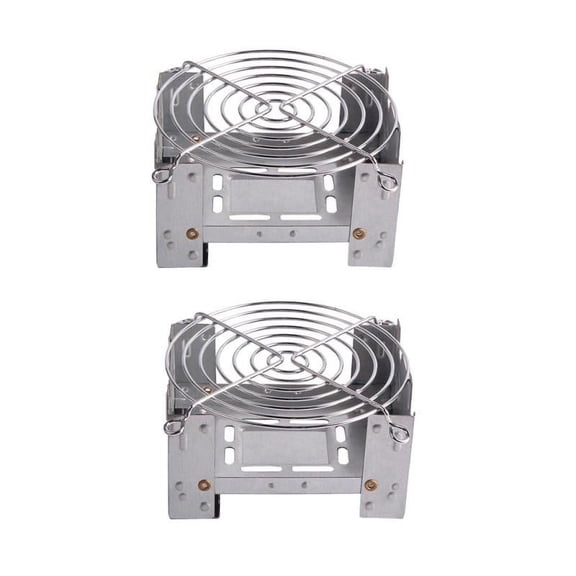 2xStainless Camping Cooking Spirit Alcohol Stove Heater with Stand Rack