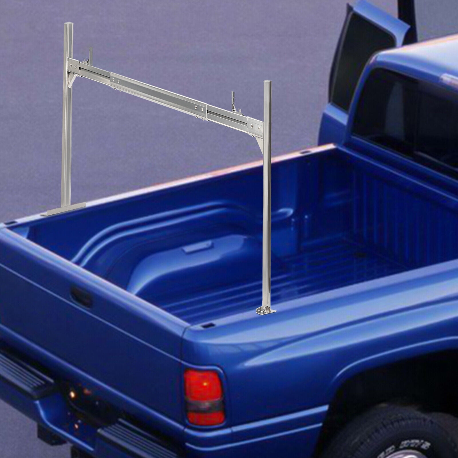 Adjustable Aluminum Truck Bed Ladder Rack - 1000lb Capacity, Fits Kayaks & Lumber
