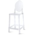 thumbnail image 1 of 2xhome 25" Seat Height Transparent Kitchen Barstool, Modern Ghost Accent Side Armless Counter Stool With Back, Clear, Set of 1, 1 piece, 1 of 7