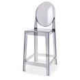 thumbnail image 1 of 2xhome 25" Seat Height Transparent Kitchen Barstool, Modern Ghost Accent Side Armless Counter Stool With Back, Smoke, Set of 1, 1 piece, 1 of 7