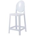 thumbnail image 1 of 2xhome 25" Seat Height White Contemporary Modern Glam Barstool Modern Side Chair Molded Plastic Bar Stool Counter Accent Lounge No Arms Kitchen With Back, Set of 1, 1 piece, 1 of 12