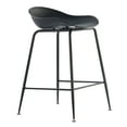 thumbnail image 1 of 2xhome - Black 25" Seat Height Black Molded Plastic Bar Stool Modern Barstool Counter Stools with Backs and armless Metal Legs, Set of 1, 1 piece, 1 of 13