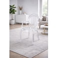 thumbnail image 1 of 2xhome Clear Transparent Modern Ghost Chair Armchair Vanity Dining Room Lounge Acrylic Molded Mirrored Furniture Desk Vanity Dining With Arms Armchair Accent Desk Work Room Office, Set of 1, 1 piece, 1 of 7