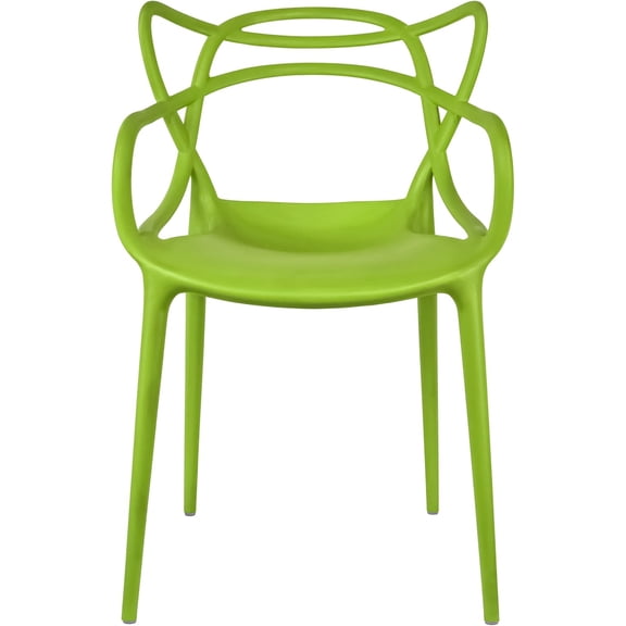 2xhome - Dining Room Chair - Green - Modern Contemporary Designer Designed Popular Home Office Work Indoor Outdoor Armchair Living Family Room Kitchen