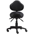 thumbnail image 1 of 2xhome Ergonomic Saddle Stool with Back and Padded Seat, Tilt Height Adjustable Swivel Chair for Office or Medical Clinic, Black, Set of 1, 1 piece, 1 of 8