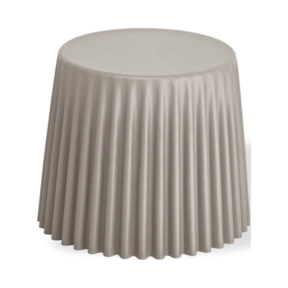 2xhome Modern Stackable Stool Chair | Versatile Plastic Molded Coffee Table Ottoman | Weather Resistant for Indoor Outdoor Use, Gray, Set of 1, 1 piece