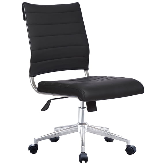 2xhome PU Leather Mid Back Task Chair with Adjustable Height Lumbar Support, Multiple Colors, Set of 1, 1 piece