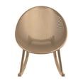 thumbnail image 1 of 2xhome Luxury Glam Organic Modern Patio Rocking Chairs, Egg-Shaped Lounge Rockers, All-Weather Plastic Indoor Outdoor Accent Chairs with Breathable Perforated Design for Patio, Balcony, Sunroom, 1 of 9