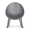 thumbnail image 1 of 2xhome Contemporary Transitional Patio Rocking Chairs, Egg-Shaped Lounge Rockers, All-Weather Plastic Indoor Outdoor Accent Chairs with Breathable Perforated Design for Patio, Balcony, Sunroom, 1 of 10