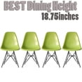 thumbnail image 1 of 2xhome Set of 4 Green Modern Industrial Molded Shell Assembled Chairs Chrome Wire Black Metal Eiffel Side Armless No Arms With Back DSW for Desk Work Office Dining Living Kitchen Bedroom Home, 1 of 6