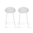 thumbnail image 1 of 2xhome Set of 2 Mid-Century Modern BarStool Metal Frame with Breathable Perforated Egg Shaped Seat for Indoor/Outdoor Use, 1 of 11