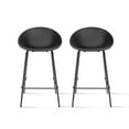 thumbnail image 1 of 2xhome Set of 2 Mid-Century Modern BarStool Metal Frame with Breathable Perforated Egg Shaped Seat for Indoor/Outdoor Use, 1 of 11