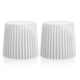 thumbnail image 1 of 2xhome Set of 2 Stackable Plastic Dining Chairs Stool No Back Backless For Kitchen Patio Living Room Accent Outdoor Bedroom Storage (White), 1 of 6
