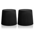 thumbnail image 1 of 2xhome Set of 2 Stackable Plastic Dining Chairs Stool No Back Backless For Kitchen Patio Living Room Accent Outdoor Bedroom Storage (Black), 1 of 6