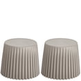 thumbnail image 1 of 2xhome Set of 2 Stackable Plastic Dining Chairs Stool No Back Backless For Kitchen Patio Living Room Accent Outdoor Bedroom Storage, Gray, 1 of 9