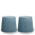 thumbnail image 1 of 2xhome Set of 2 Stackable Plastic Dining Chairs Stool No Back Backless For Kitchen Patio Living Room Accent Outdoor Bedroom Storage, Teal, 1 of 9