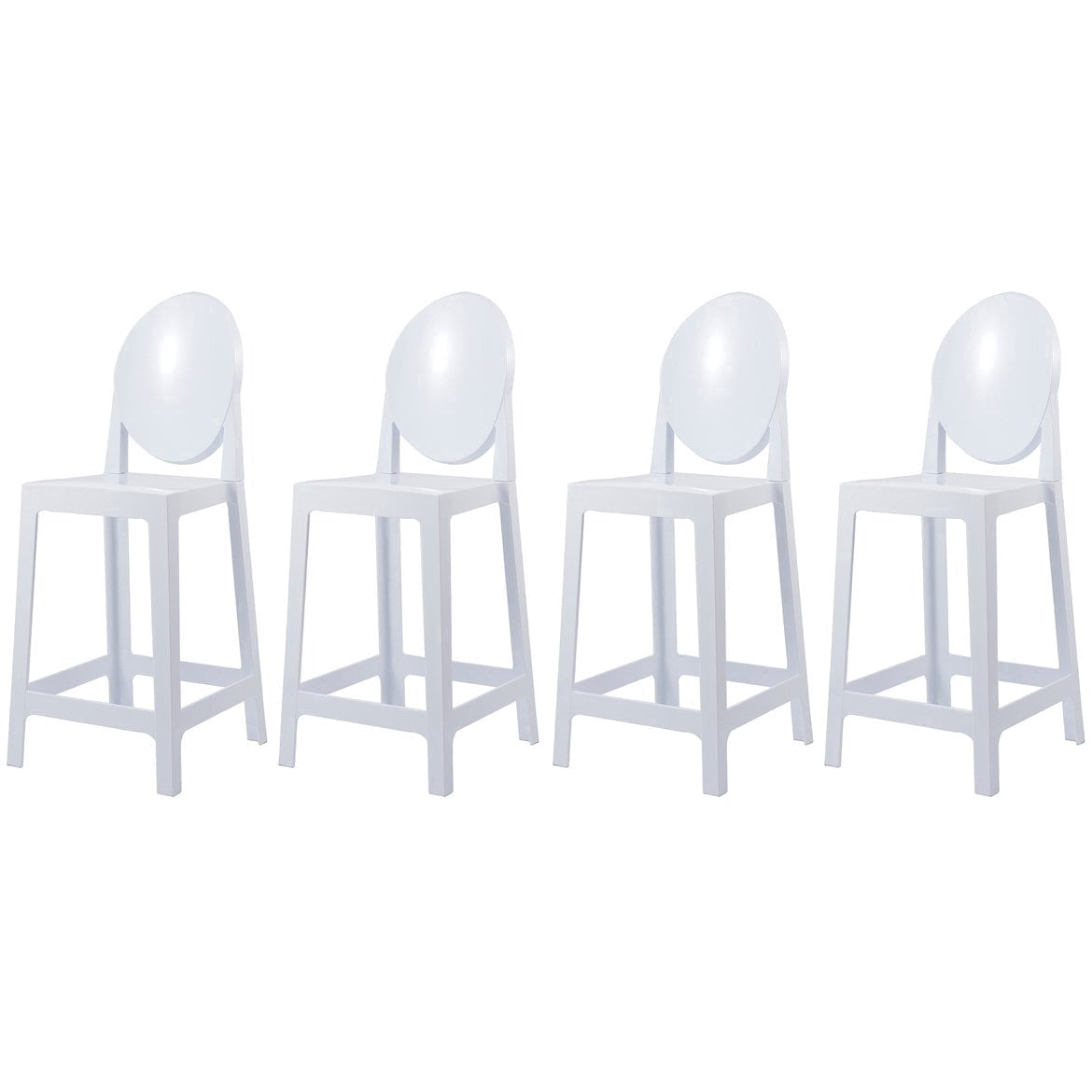 2xhome Set of 4 25" Seat Height Kitchen Barstools, Modern Ghost Accent ...