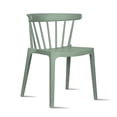 thumbnail image 1 of 2xhome Stackable Patio Chair | Spindle Slat Back | Weather Resistant Molded Plastic | Lightweight Space Saving Elbow Design for Dining, Kitchen, Indoor, Outdoor, Green, Set of 1, 1 piece, 1 of 7