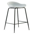 thumbnail image 1 of 2xhome - White 25" Seat Height Black Molded Plastic Bar Stool Modern Barstool Counter Stools with Backs and armless Metal Legs, Set of 1, 1 piece, 1 of 10