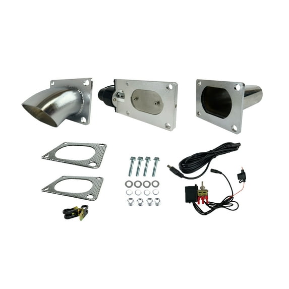 3.0" (76 mm) Oval Electronic Exhaust Cutout System - Stainless Steel